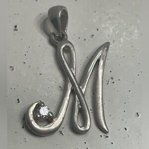 925 Sterling Silver Letter “M” Initial
